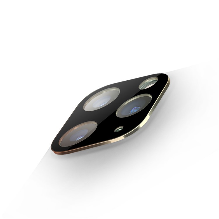 Metal + Tempered Glass Camera Lens Ring Protector for iPhone 11 Pro Max 6.5" / 11 Pro 5.8" (2019) - Gold-2