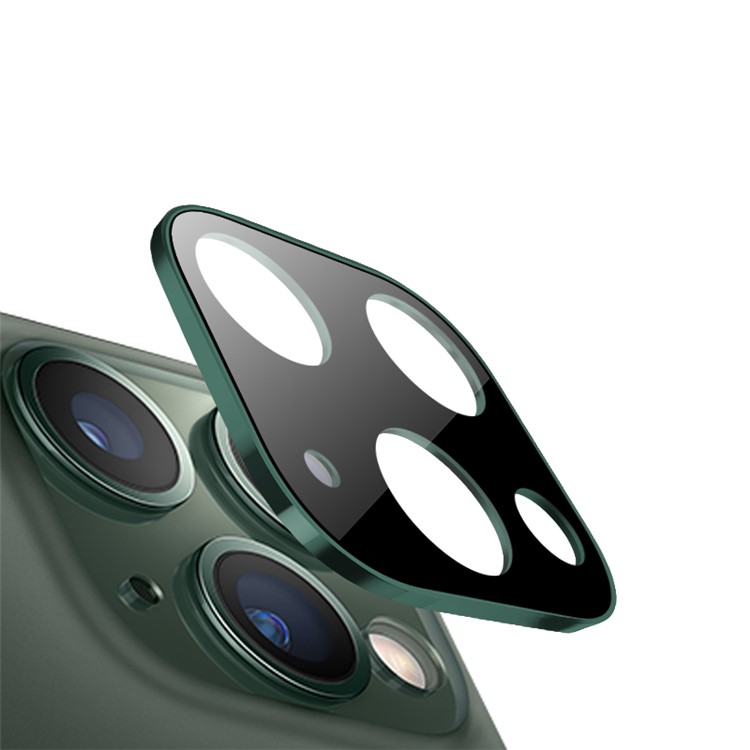 Metal + Tempered Glass Camera Lens Ring Protector for iPhone 11 Pro 5.8 inch/iPhone 11 Pro Max 6.5 inch - Green-1