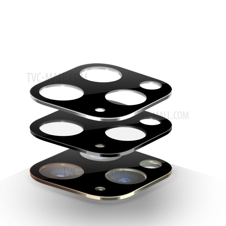 Metall + Gehärtetes Glas Kameraobjektiv Ringschutz Für Iphone 11 6,1 Zoll (2019) - Schwarz-5