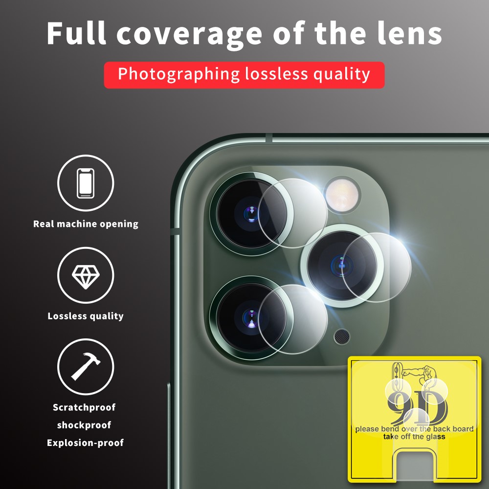 HD Explosion-proof 9D Tempered Glass Camera Lens Protector Set for iPhone 11 Pro 5.8 inch (2019)-5