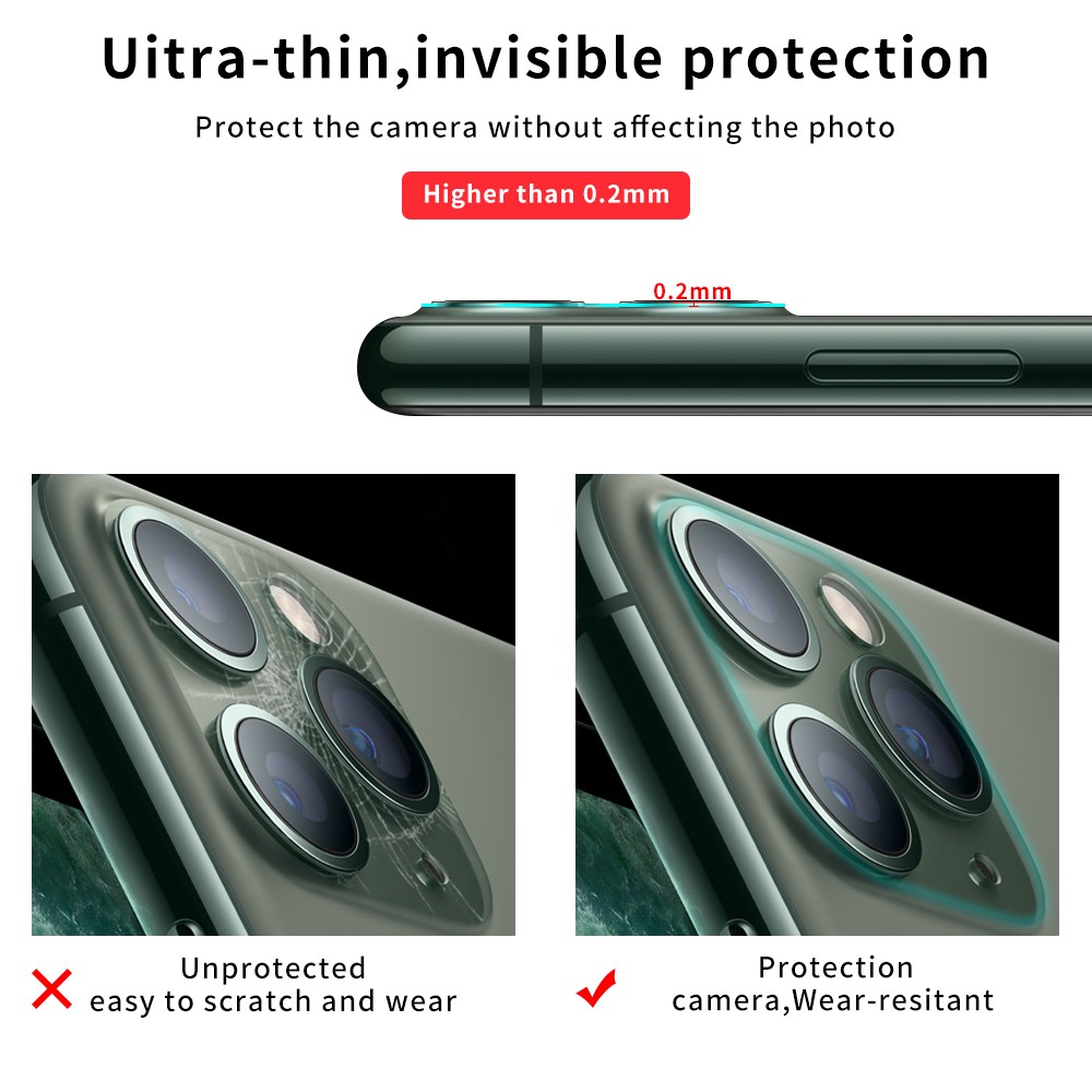 HD Explosion-proof 9D Tempered Glass Camera Lens Protector Set for iPhone 11 Pro 5.8 inch (2019)-8