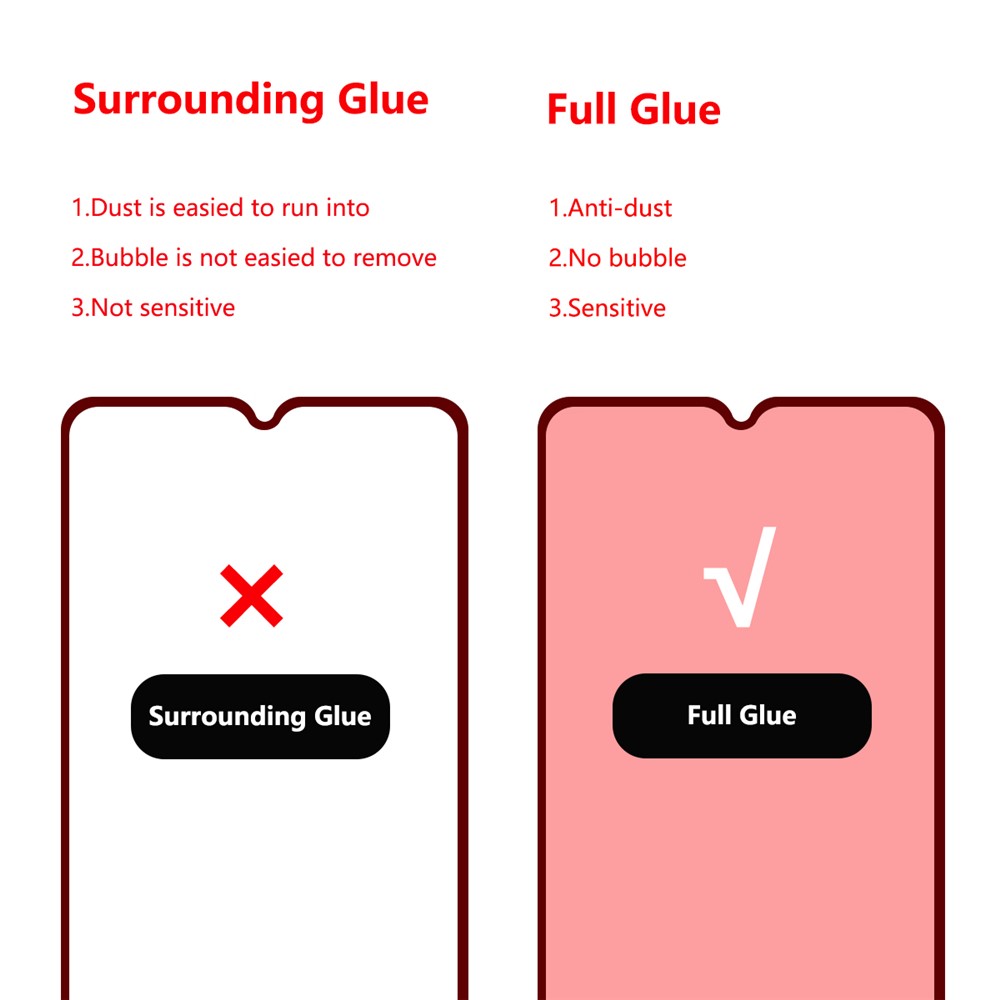 HAT PRINCE Full Glue 0.26mm 9H 2.5D Arc Edge Full Size Tempered Glass Screen Film for OnePlus 7T-3