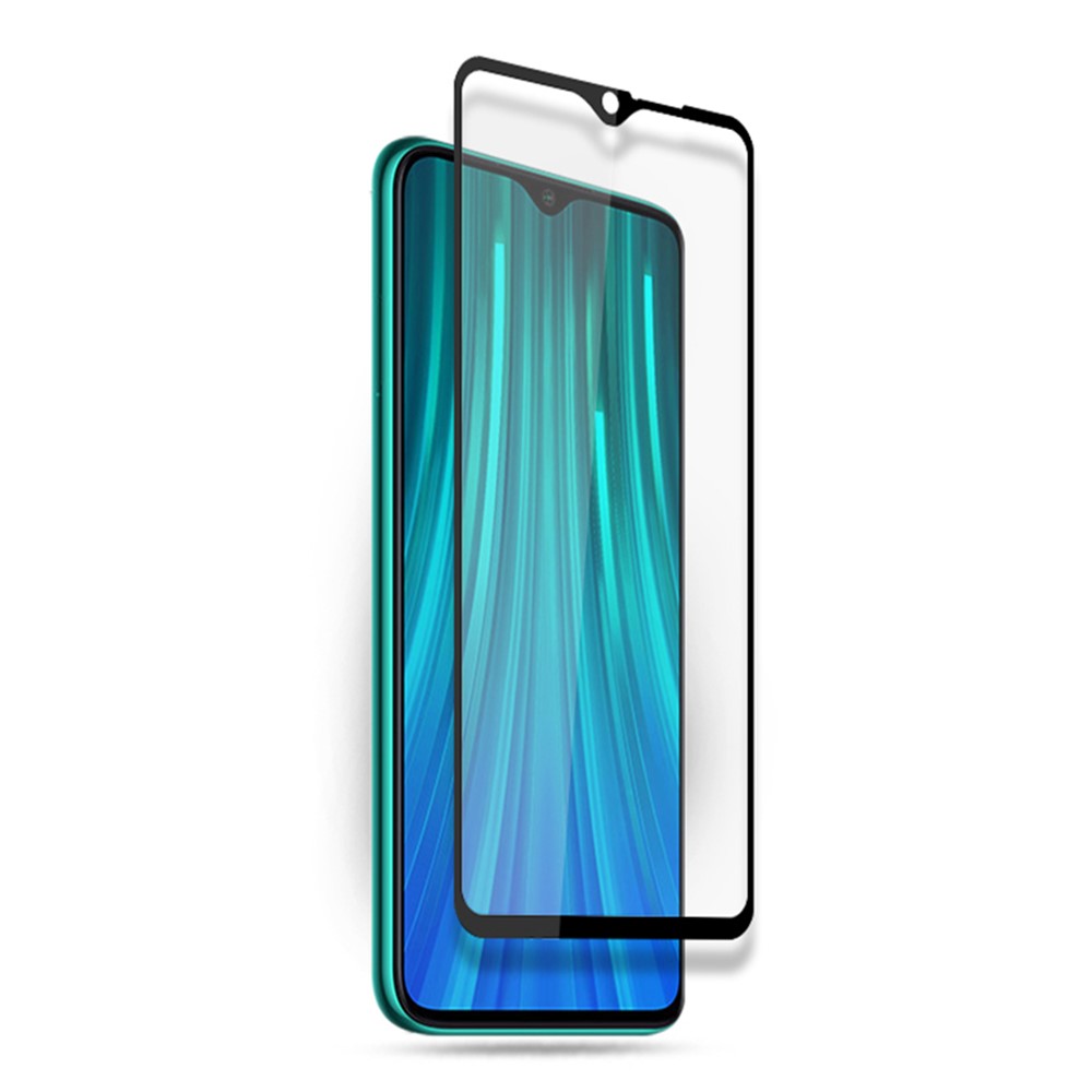 AMORUS Full Coverage Silk Printing Tempered Glass Screen Film for Xiaomi Redmi Note 8 Pro-2