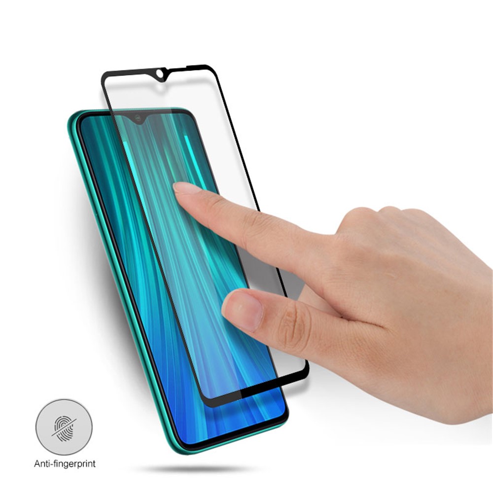 AMORUS Full Coverage Silk Printing Tempered Glass Screen Film for Xiaomi Redmi Note 8 Pro-5