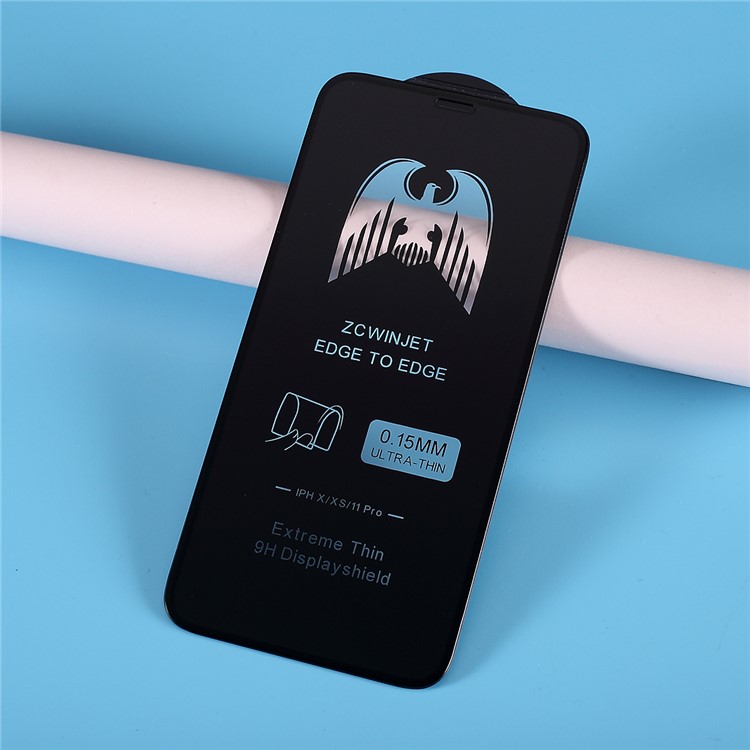 For Apple iPhone 11 Pro 5.8 inch/XS/X 0.15mm Curved Full Coverage Tempered Glass Screen Protector-2