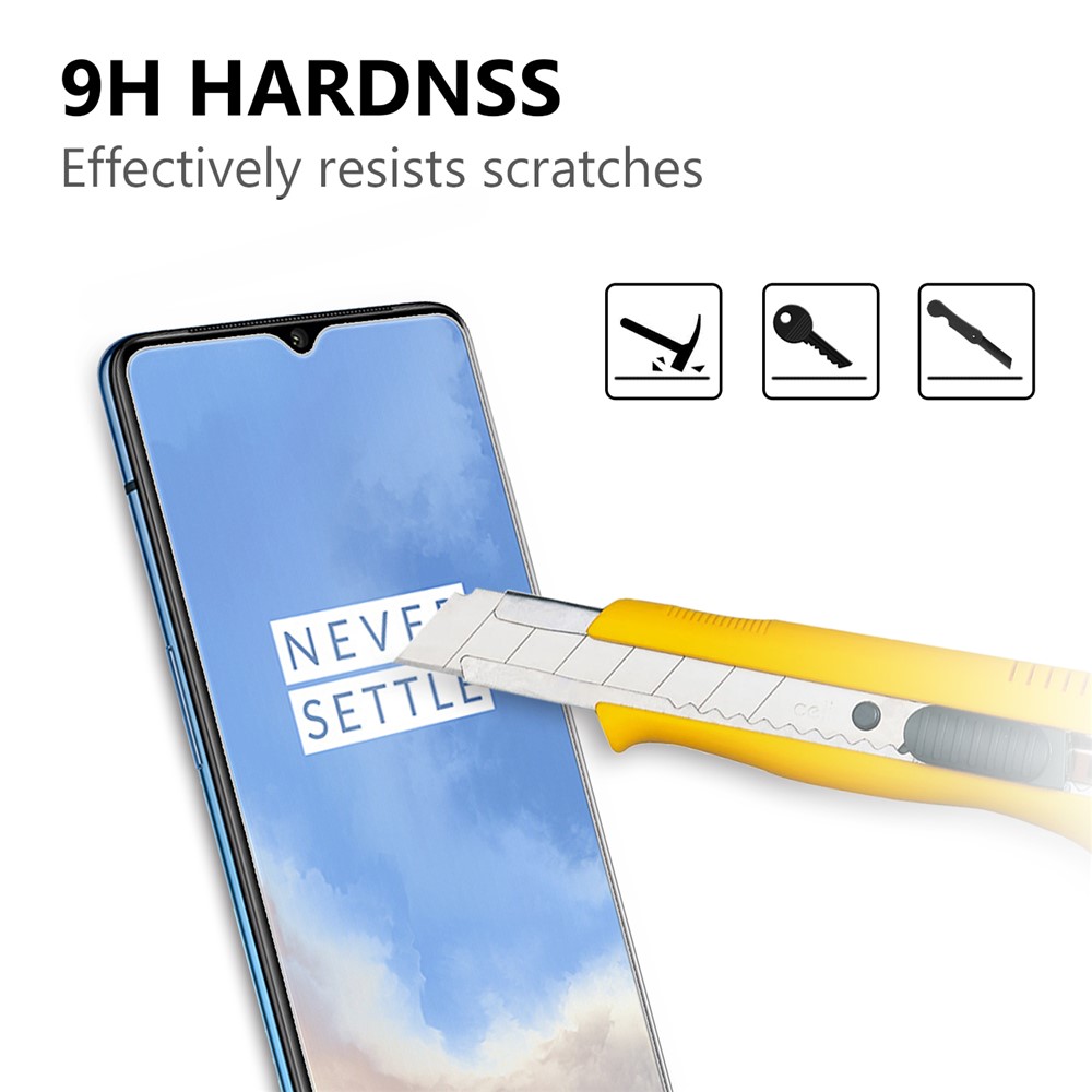 Para OnePlus 7T 2.5D Arc Edge 9H Película de Protección de Vidrio Templado Anti-explosión-3