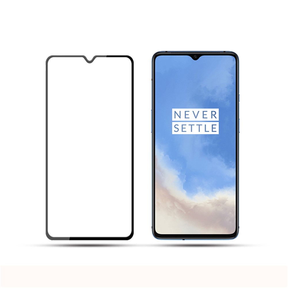 AMORUS Full Glue Full Screen Silk Printing Tempered Glass Protector for OnePlus 7T-2