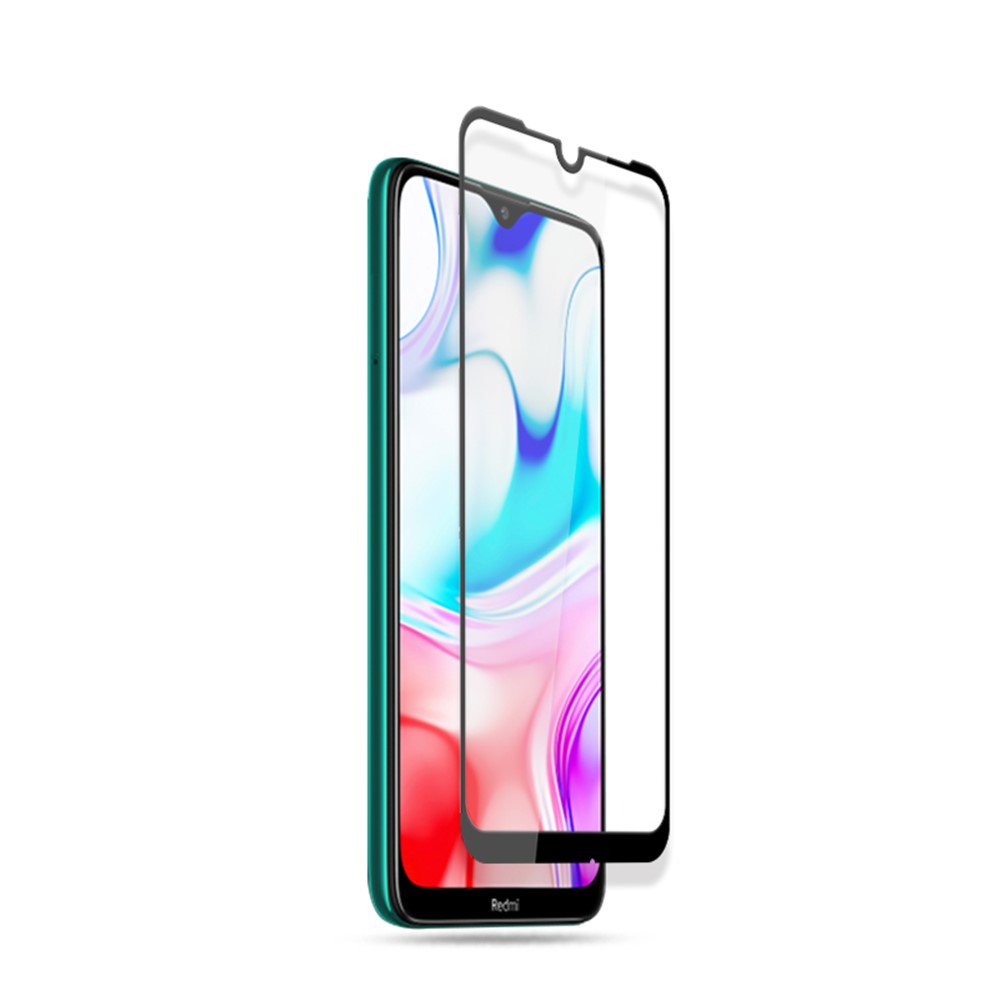 AMORUS Full Colle Plein Écran Pleink Silk Film De Verre Trempé Pour Xiaomi Redmi 8A / Redmi 8-3