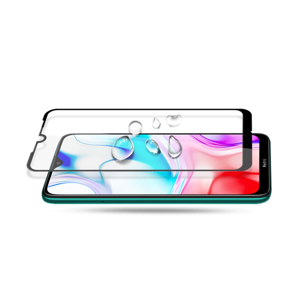 AMORUS Full Colle Plein Écran Pleink Silk Film De Verre Trempé Pour Xiaomi Redmi 8A / Redmi 8-4