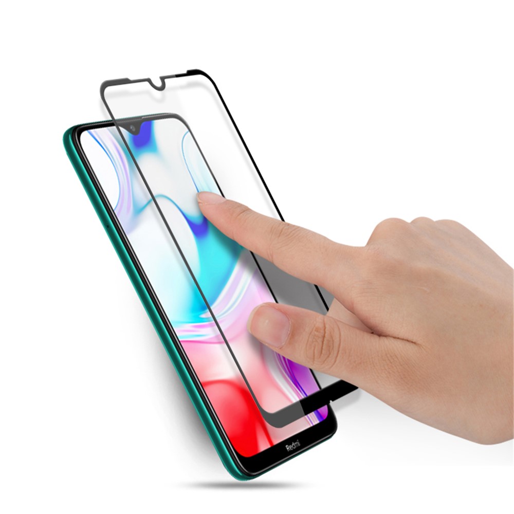 AMORUS Full Colle Plein Écran Pleink Silk Film De Verre Trempé Pour Xiaomi Redmi 8A / Redmi 8-5