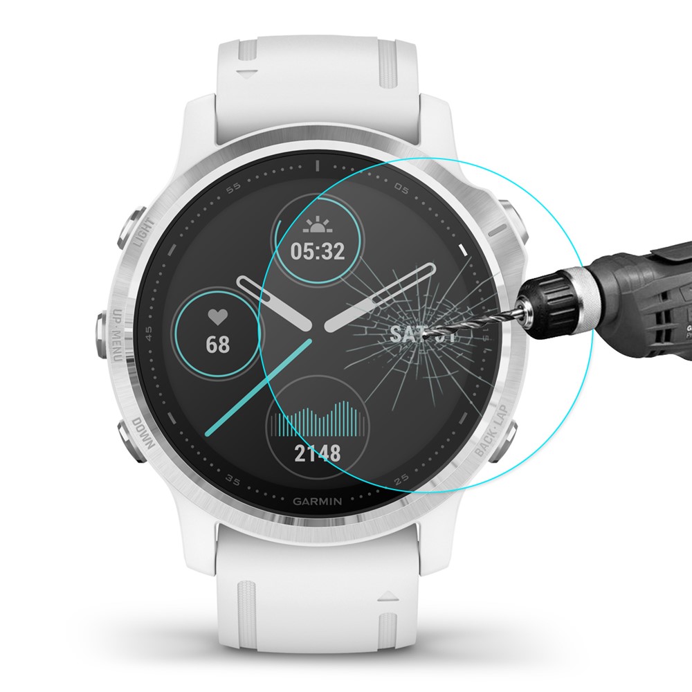 HAT PRINCE 0.2mm Tempered Glass Screen Film 9H 2.15D for Garmin Fenix 6S / 6S Pro / 6S Sapphire 42mm-2