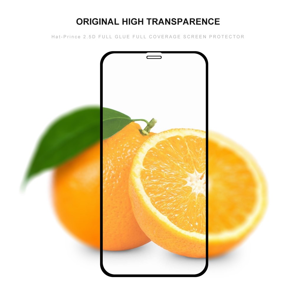HAT PRINCE for iPhone 11/XR 0.26mm 9H 2.5D Curved Full Screen Protector Film + 0.2mm 9H 2.15D Lens Protector - Black-3