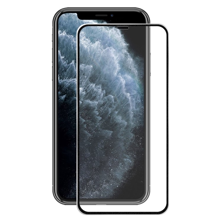 HAT PRINCE 0.2mm 9H 3D Curved Tempered Glass Full Screen Film for iPhone 11 Pro Max/XS Max - Black-1