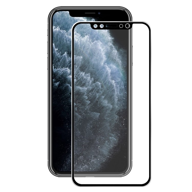 HAT PRINCE 0.2mm 9H 3D Curved Tempered Glass Full Size Screen Protector for iPhone 11 Pro/X/XS - Black-1