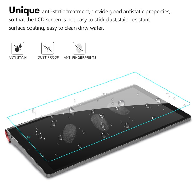 For Lenovo Yoga Tab 5 9H Full-screen Covering Tempered Glass Protector 0.25mm Arc Edge Film-6