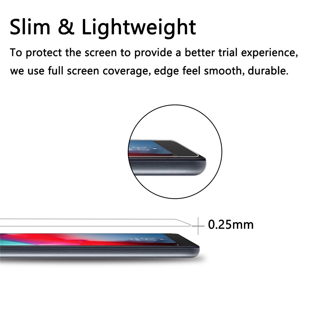 For iPad Pro 12.9 (2019) 9H 0.25mm Arc Edge Film Full Screen Coverage Tempered Glass Protector-4