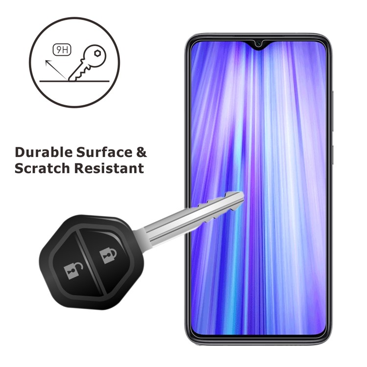 2Pcs/Set ITIETIE 2.5D 9H Tempered Glass Screen Protector Anti-explosion Film for Xiaomi Redmi Note 8 Pro-3