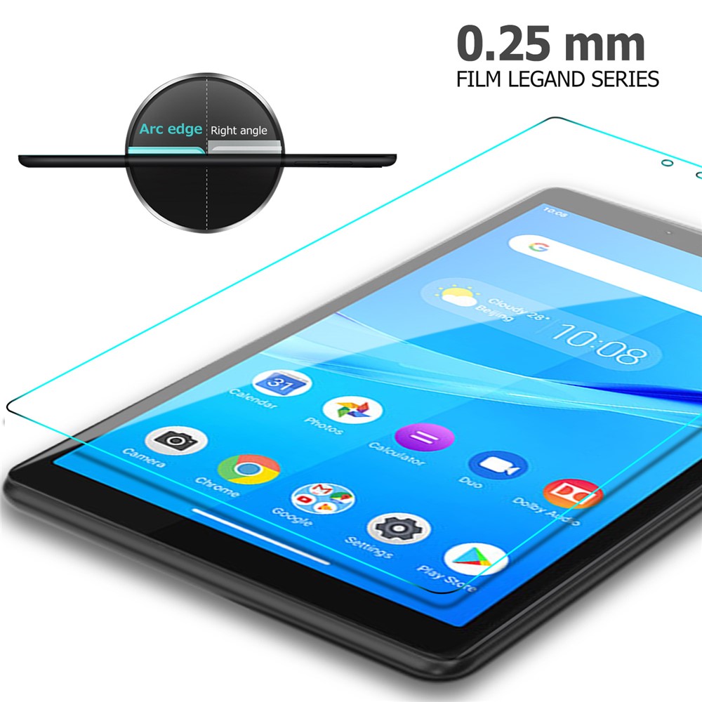 9H Full-screen Covering Tempered Glass 0.25mm Arc Edge Film for Lenovo Tab M7-6