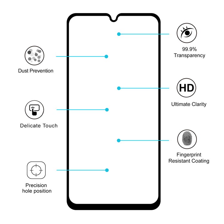 HAT PRINCE 0.26mm 9H 2.5D Arc Edge Tempered Glass Screen Protector Film for Motorola Moto G8 Plus-4