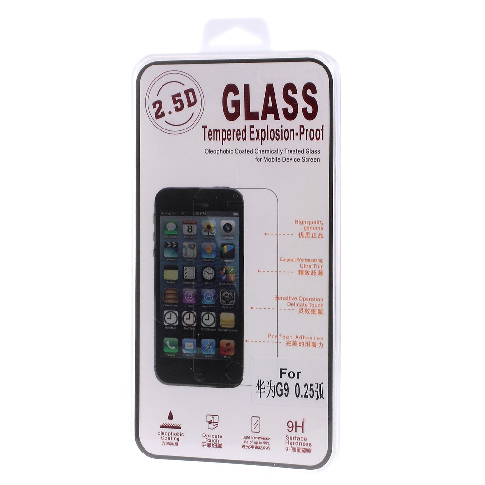 0.25mm 9H Surface Hardness Tempered Glass Film for Huawei P9 Lite/G9 Lite Arc Edge-4