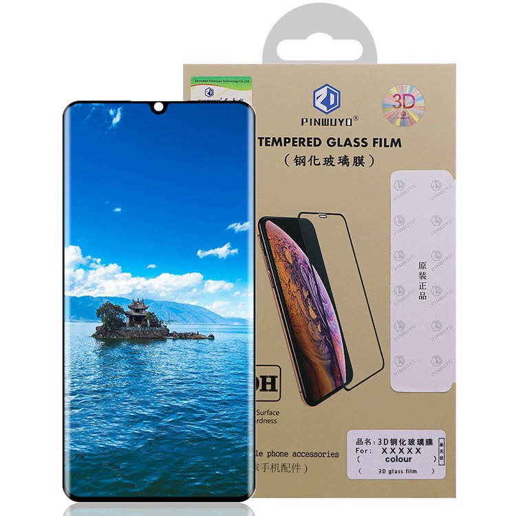 PINWUYO Pour Xiaomi Mi CC9 Pro / Note 10 3D Courbe Écran En Verre Trempé Film Protecteur-6