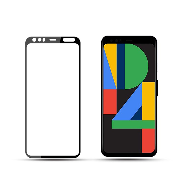 AMORUS Full Coverage Silk Printing Tempered Glass Screen Film for Google Pixel 4 XL-2