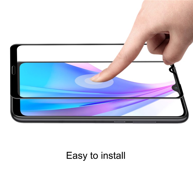 HAT PRINCE for Xiaomi Redmi Note 8T 0.26mm 9H 6D Curved Edge Full Cover Tempered Glass Screen Film-4