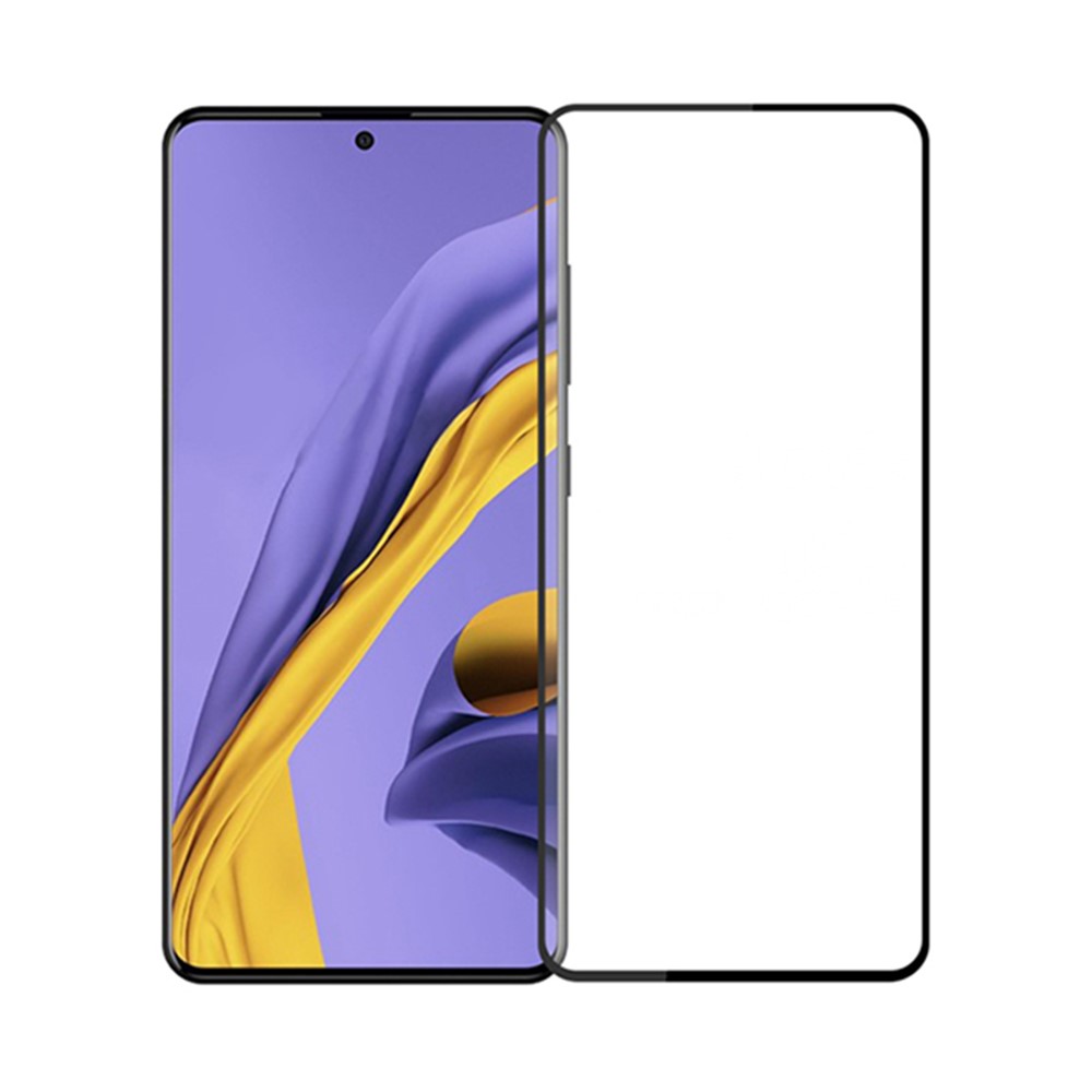 AMORUS Cobertura Completa Impressão De Seda Filme Tela De Vidro Temperado Para Samsung Galaxy A51-2
