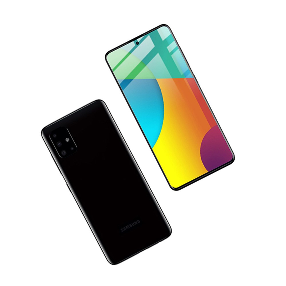 AMORUS Cobertura Completa Impressão De Seda Filme Tela De Vidro Temperado Para Samsung Galaxy A51-4
