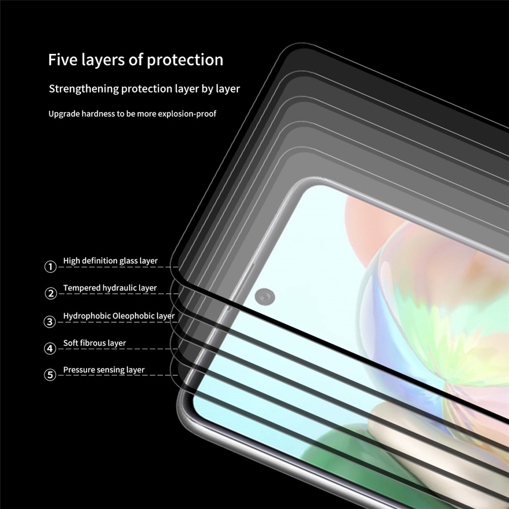 ENKAY Full Glue Full Coverage 0.26mm 9H 2.5D Tempered Glass Screen Protector Film for Samsung Galaxy A71-7