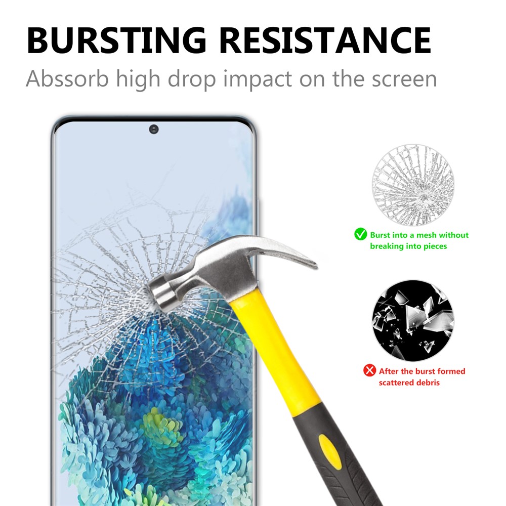 Ultra Clear 3D Tempered Glass Full Phone Screen Film for Samsung Galaxy S20-2