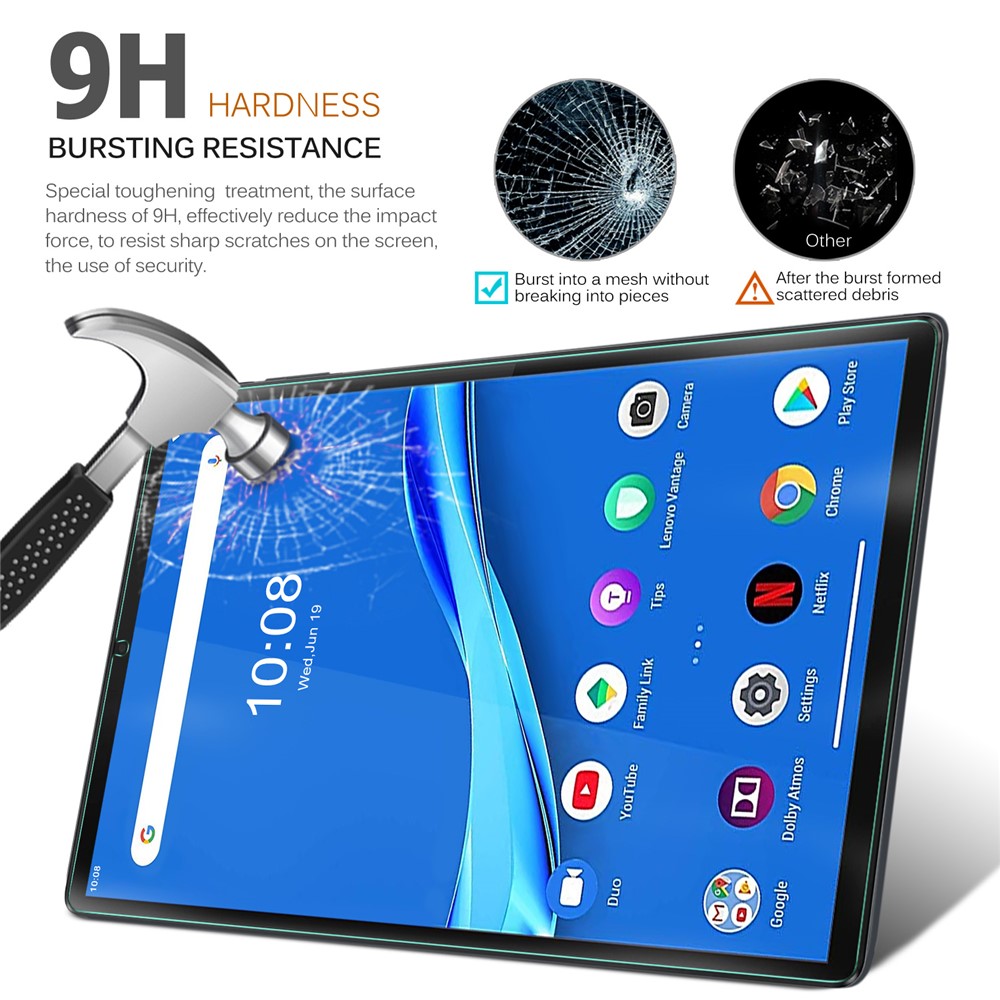 2.5D Arc Edge Full Size Tempered Glass Screen Film for Lenovo M10 Plus 10.3-2