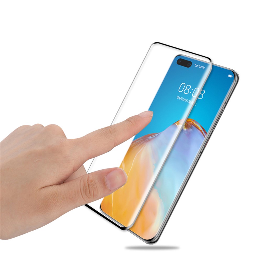 MOCOLO 3D Curved Tempered Glass Screen Protector Full Coverage for Huawei P40 Pro - Black-5