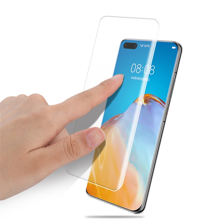 MOCOLO 3D Curved UV Light Irradiation Full Cover Tempered Glass Screen Protector UV Film for Huawei P40 Pro-4