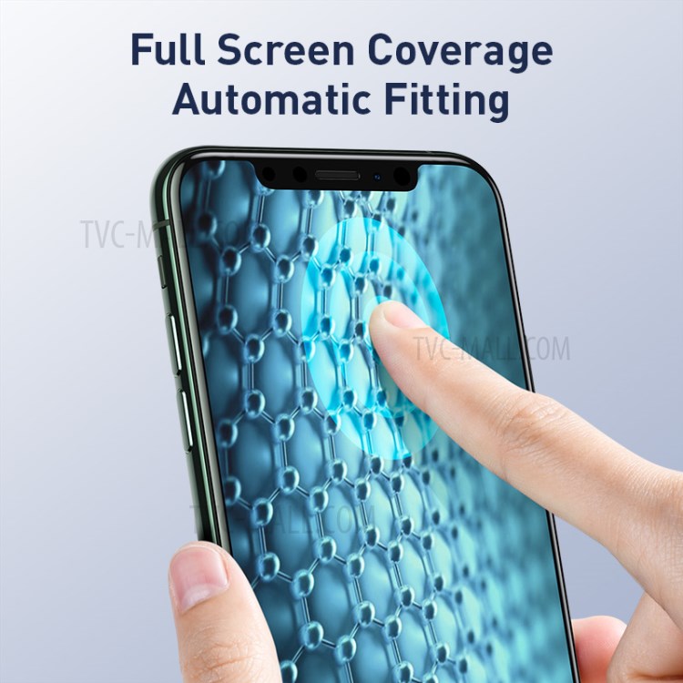 BASEUS 0.25mm Full Screen Curved Anti-blue Film with Film Sticking Tool for iPhone X/XS/11 Pro 5.8 inch-6