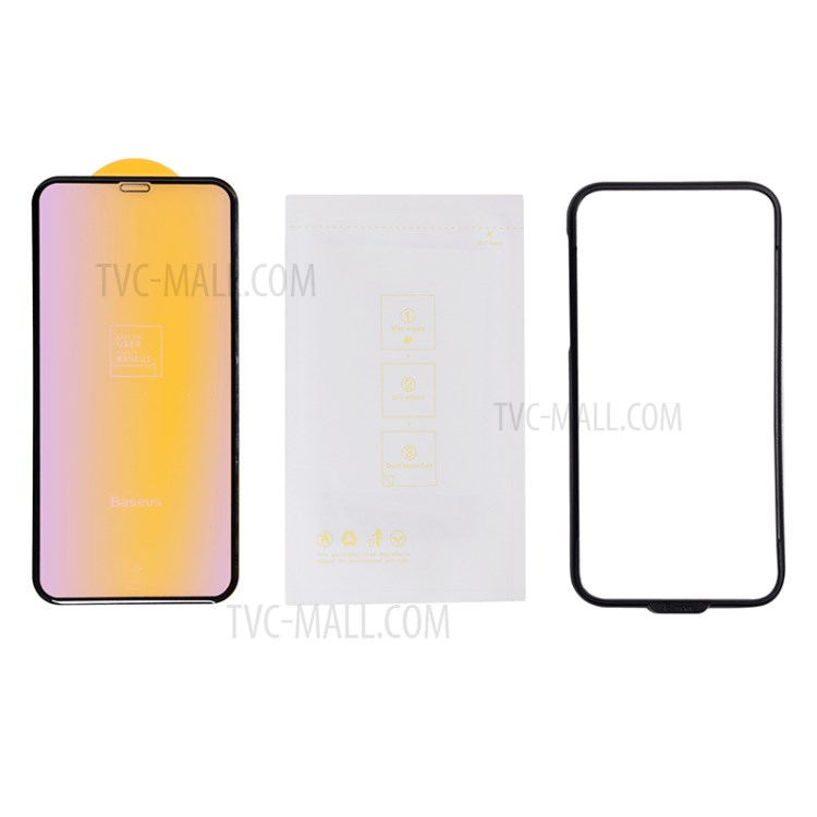 BASEUS 0.25mm Full Screen Curved Anti-blue Film with Film Sticking Tool for iPhone X/XS/11 Pro 5.8 inch-8