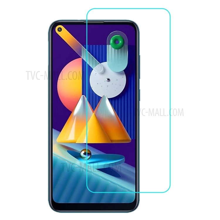 0.3mm Tempered Glass Screen Protector Arc Edge Anti-explosion Film for Samsung Galaxy M11-1