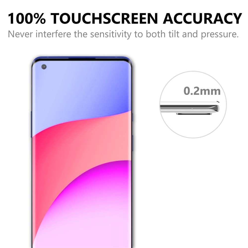 Ultra Clair Garde Protecteur Plein Écran En Verre Trempé 3D Pour OnePlus 8 Pro-6