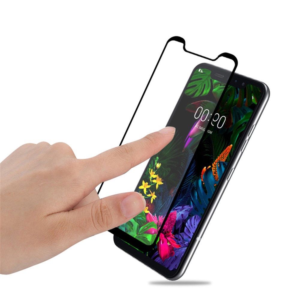 AMORUS Silk Printing Anti-explosion Full Glue Tempered Glass Full Screen Film for LG G8s ThinQ-4