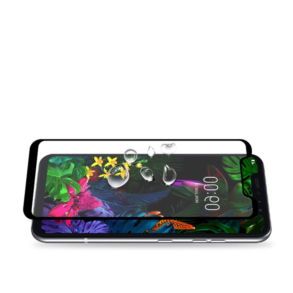 AMORUS Silk Printing Anti-explosion Full Glue Tempered Glass Full Screen Film for LG G8s ThinQ-5