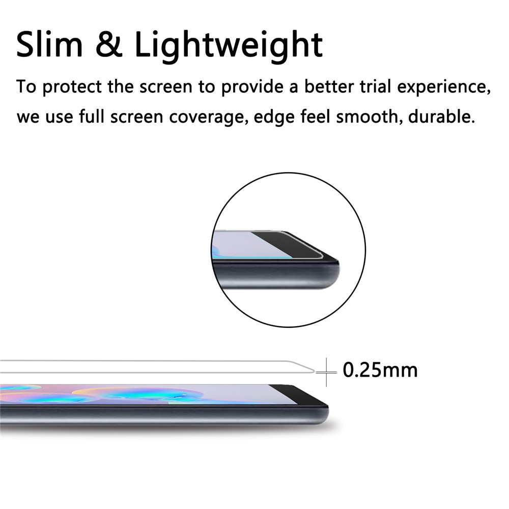 Ultra Clear Arc Edge Premium Tempered Glass Full Screen Film for Samsung Galaxy Tab S6 Lite P610 (2020)-4