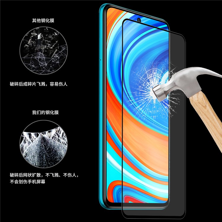 ENKAY Full Glue 0.26mm 9H 2.5D Tempered Glass Full Screen Protector Film for Xiaomi Redmi Note 9/9 Pro-10