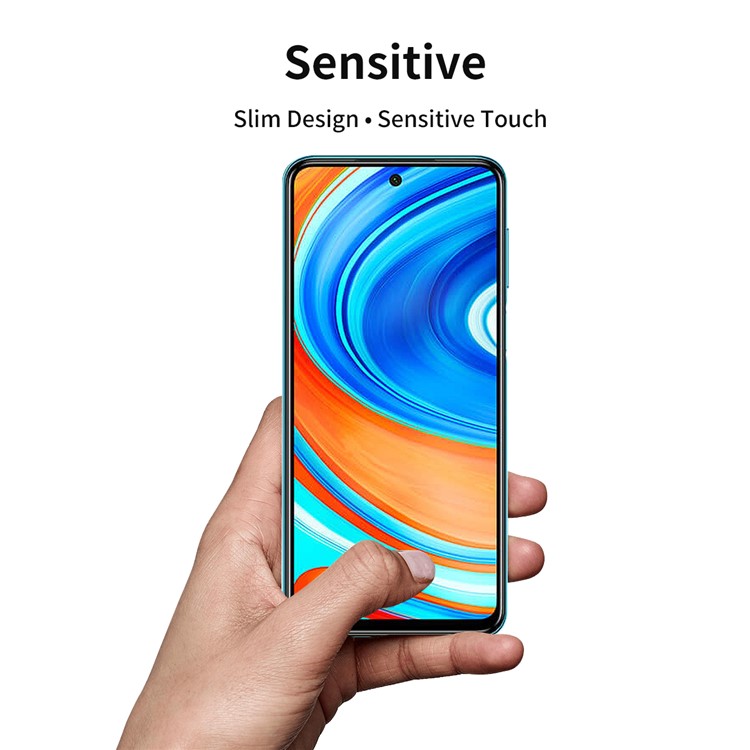 ENKAY Full Glue 0.26mm 9H 2.5D Tempered Glass Full Screen Protector Film for Xiaomi Redmi Note 9/9 Pro-3