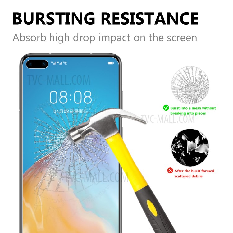 2.5D 9H Arc Edge Full Screen Tempered Glass Film for Huawei P40-2