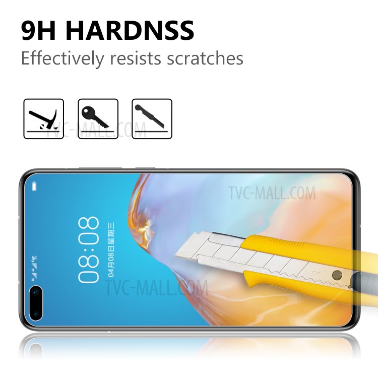 2.5D 9H Arc Edge Full Screen Tempered Glass Film for Huawei P40-3