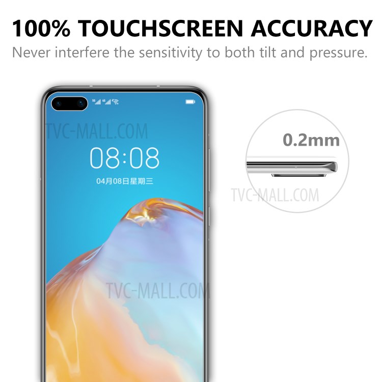 2.5D 9H Arc Edge Full Screen Tempered Glass Film for Huawei P40-6