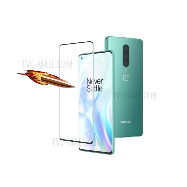 Silk Printing Full Coverage Transparent Tempered Glass Screen Guard Film for OnePlus 8 Pro-3