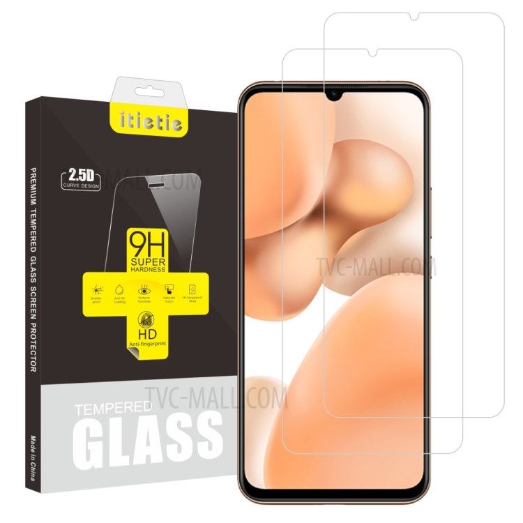 2Pcs/Set ITIETIE 2.5D 9H Tempered Glass Screen Protective Film for Xiaomi Mi 10 Lite 5G-1