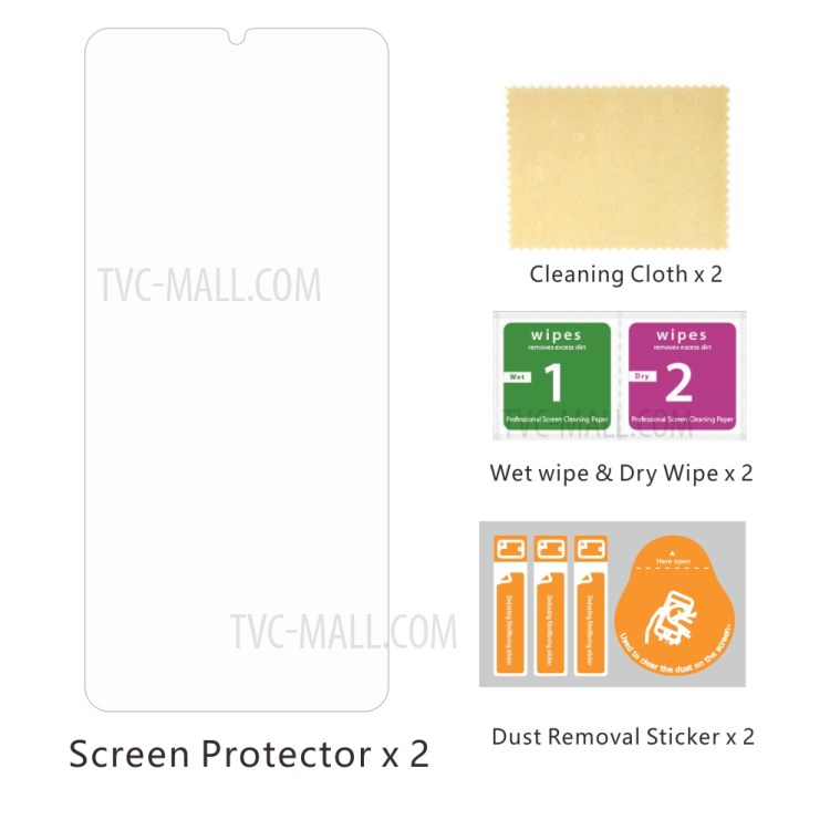 2Pcs/Set ITIETIE 2.5D 9H Tempered Glass Screen Protective Film for Xiaomi Mi 10 Lite 5G-10