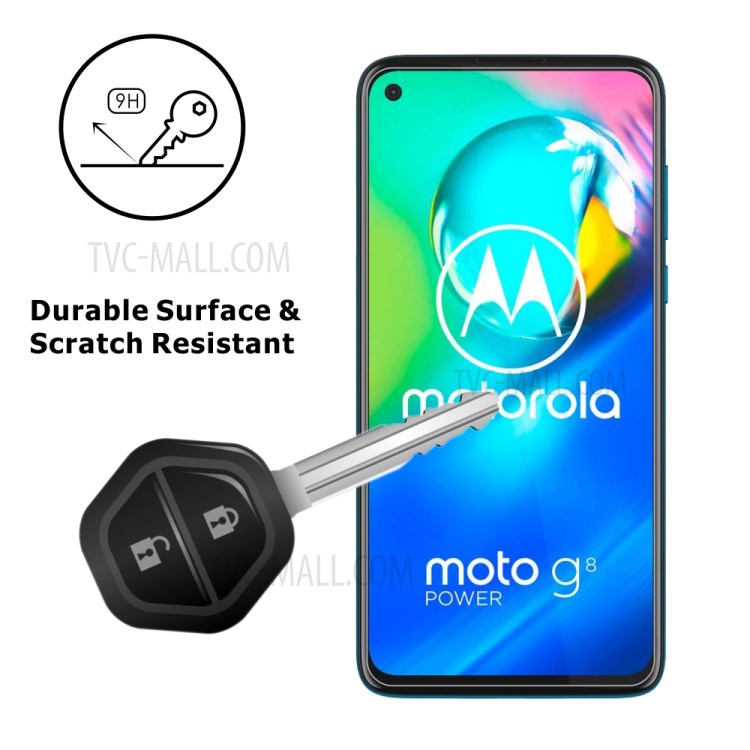 2Pcs/Set ITIETIE 2.5D 9H Tempered Glass Screen Protector Film for Motorola Moto G8 Power-5